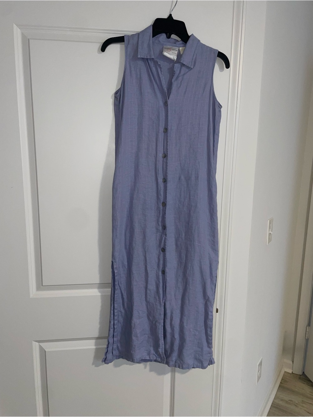 Sleeveless Button-Front Lavender Maxi Dress